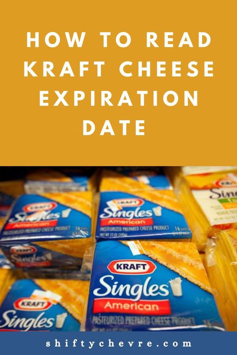 Kraft cheese is a popular choice of cheese for many people. It comes in many varieties, so you can always find something you like. You may want to learn about the Kraft cheese expiration date before you buy it so that you do not waste money on spoiled food. The Kraft Cheese Company uses a two-digit code to indicate the month and year that the cheese was packaged. This code is printed on the front of each piece of cheese, above the barcode. Spoiled Food, Kraft Singles, Kraft Cheese, Expiration Date, Many People, To Read, To Learn, Like You, Cheese