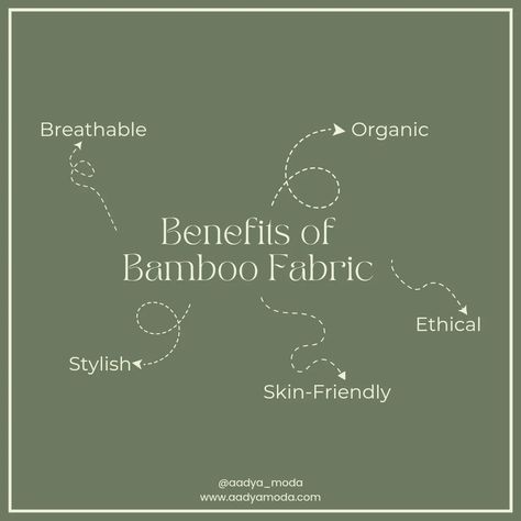 Benefits Of Bamboo Fabric✨️🌱 #aadyamoda #explorepage✨ #fashionknowledge #information #knowledge #sustainablefashion #organicvibes #kalacotton #bamboo Bamboo Fabric, Sustainable Fashion, Benefits, Fabric, On Instagram, Quick Saves, Instagram