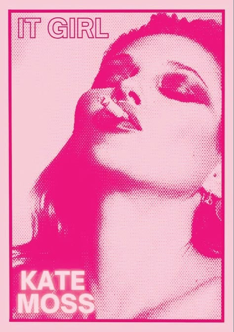 Kate Moss Poster, 2000s Posters, Images Pop Art, Printable Wall Collage, Y2k Posters, Dorm Posters, Posters For Room, Pink Posters, Girl Posters