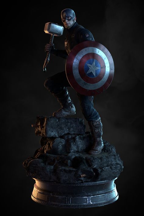 ArtStation - Captain America The Avengers Endgame Fan Art 3D Portrait Worthy Captain America, Captain America Worthy, Captain America Bike, Captain America Shield Wallpaper, Marvel Funko Pop, The Avengers Endgame, Captain America 1, Avengers Captain America, 3d Portrait