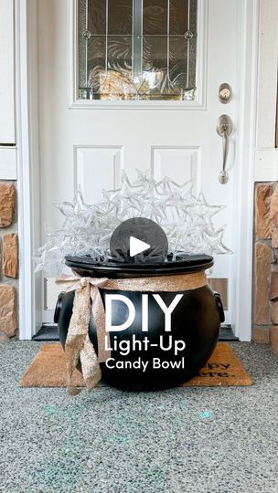 Trick Or Treat Bowl, Garland Lights, Halloween Candy Bowl, Diy Star, Black Poster, Star Garland, Star Light, Light Garland, Diy Candy