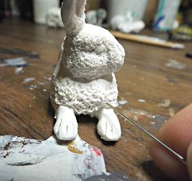 Clay Rabbit Tutorial, Diy Air Dry Clay Rabbit, How To Make Rabbit With Clay, Polymer Clay Bunny Tutorial, Clay Rabbit, Rabbit Tutorial, Bunny Figure Clay, Rabbit Ceramic Sculpture, Clay Works