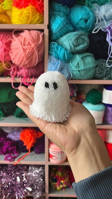 Ghost Garland, Garland Tutorial, The Nights, Pom Poms, Spooky Season, Ghost, Pom Pom, Halloween, Film