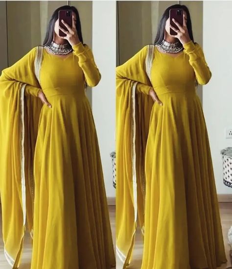 Attractive Gowns for Women With Dupatta Lace Work | Big Offer Deals Price : ₹620/- 
Payment : cash On Delivery (Free)
Online Order on Whatsapp : 👇👇🔗✅✅ 087655 69078
Check My Store : 👍👍🔗✅ Buy link in my Bio 🔗✅🔗✅✅✅✅
Size: M, L, XL , XXL , XXXL 
Fabric: Georgette 
Type: Stitched Design 
Type: Indo-western 
Occasion: Festive & Party #bigofferdeals24 #womensfashion #lacework #gownstyle #GownChallenge #gowndress #stylish #womenshopping #gowncollection #dupattalove Umbrella Kurti Design, Georgette Gowns, Dupatta Lace, Stylish Kurtis Design, Gown With Dupatta, Anarkali Dress Pattern, Simple Gowns, Gowns For Women, Desi Fashion Casual