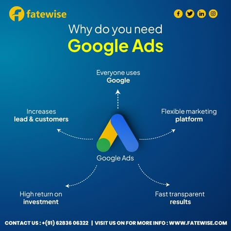 🚀 Elevate Your Business with Google Ads! 🚀 At Fate Wise Digital Marketing Agency, we specialize in crafting Google Ads campaigns that deliver real results! 🔍 Why Google Ads? Instant Visibility: Get your business in front of potential customers as they search for your services. Targeted Reach: Tailor your ads to specific demographics, locations, and interests to ensure you're reaching the right audience. Measurable Results: Track your campaign’s performance with detailed analytics and optimi... Horror Graphic Design, Advertising Ideas Marketing, Creative Post Ideas, Healthcare Ads, Agency Advertising, Social Media Campaign Design, Indian Flag Images, Digital Advertising Design, Product Advertisement