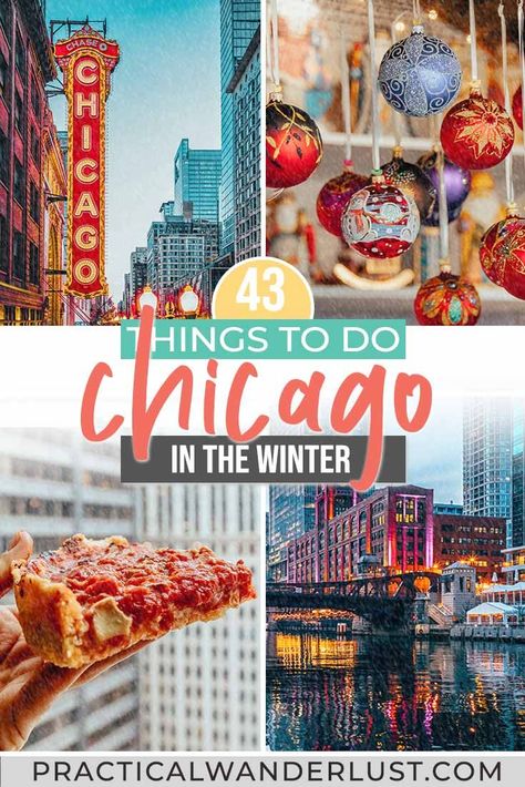 The Windy City is a winter wonderland this time of year. From ice skating at Millennium Park to sipping mulled wine at a real Christmas Market, find out how you can enjoy all that Chicago has to offer during the coldest season of the year. Don't forget about deep dish pizza and holiday cheer! Ice Skating Chicago, Chicago To Do List, Chicago New Years Eve, Chicago Winter Activities, Chicago At Christmas Time, Chicago Christmas Things To Do, Things To Do In Chicago In December, Chicago In January, Chicago At Christmas