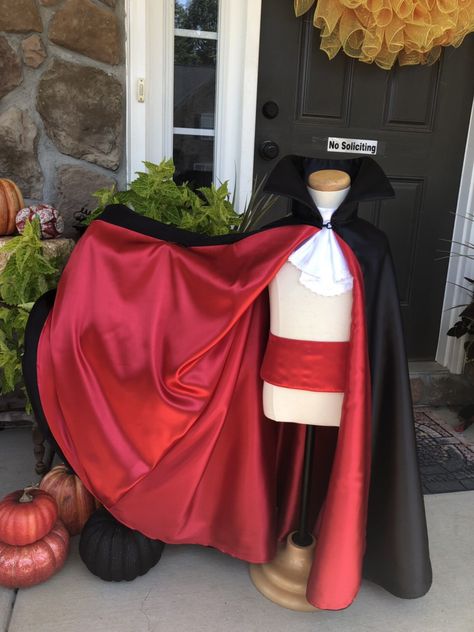 Excited to share this item from my #etsy shop: Halloween Vampire Dracula Costume | 3 Pieces: Cape, Jabot, Belt | Red/Black or Purple/Black Cape | Boys and Girls | Size 3-8 | 100% Handmade Dracula Cape, Dracula Costume, Boys Costumes, Vampire Look, Vampire Dracula, Long Cape, Vampire Costume, Black Cape, Purple Line