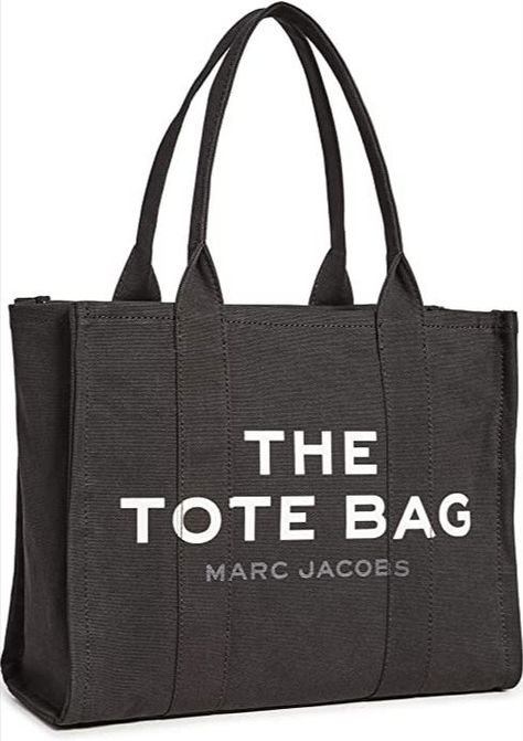 Large traveler Marc Jacobs Tote bag Big Tote Bags, Marc Jacobs Tote, The Tote Bag, Silver Engraving, Medium Tote, Tk Maxx, Large Tote Bag, Large Bag, Black Tote Bag