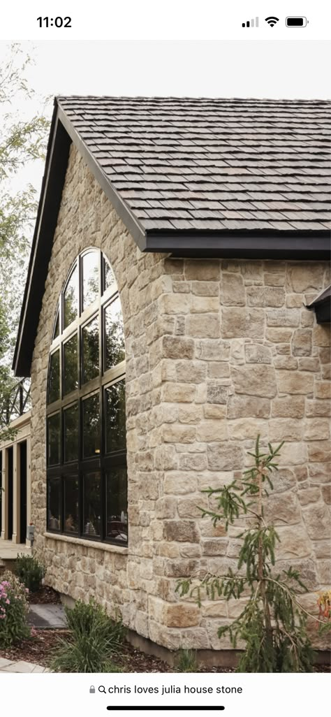 European Stone House Exterior, Old World Stone Exterior, Rock And Board And Batten Exterior, Stone And Shake Exterior, Rock On House Exterior, Overgrout Stone Exterior, Metal And Stone House Exterior, Tan Stone House Exterior, Stone And Siding Combinations