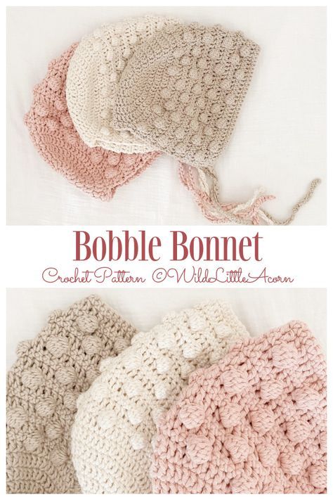 Baby Bonnet Free Crochet Patterns & Paid - DIY Magazine Baby Bonnet Pattern Free, Crochet Bonnets, Baby Bonnet Crochet Pattern, Baby Hat Free Pattern, Crochet Caps, Baby Bonnet Pattern, Crochet Bonnet, Preemie Hats, Crochet Baby Bonnet