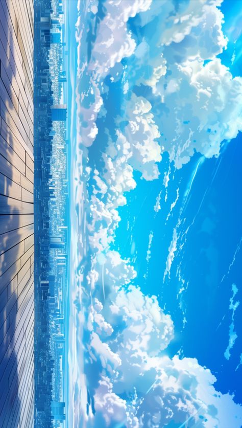 #AiArtwork Anime Cloud Wallpaper, Draw Background, Cool Pixel Art, Landscape Concept, Pretty Backgrounds, Cool Wallpapers Art, Fantasy Art Landscapes, Anime Wall Art, Digital Art Illustration