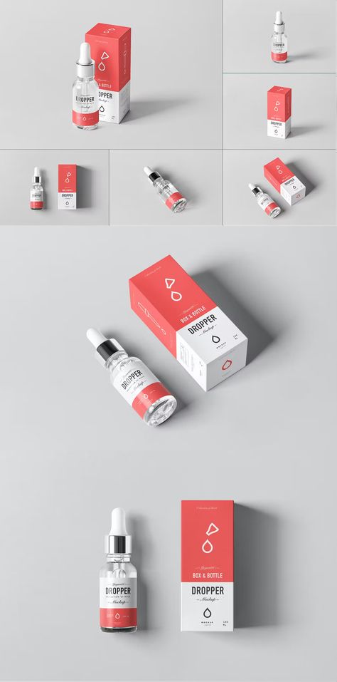 Dropper Bottle Packaging, Bottle Design Packaging, Dropper Bottle, Skincare Brand, Eye Drops, Dropper Bottles, Bottle Packaging, Design Packaging, Packaging Mockup