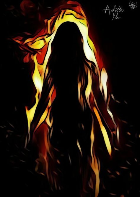 Woman on fire painting Woman On Fire Art, Woman On Fire Painting, Girl On Fire Aesthetic, Fire Woman Aesthetic, Woman On Fire Tattoo, Fire Woman Art, Woman On Fire, Mondays Child, Fire Woman