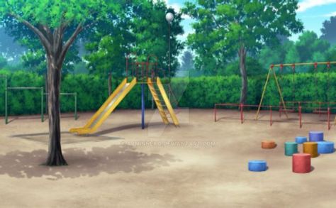 Anime Playground Background, Gacha Backgrounds Outside, Photographie Indie, Episode Interactive Backgrounds, Anime Places, Episode Backgrounds, Anime City, Scenery Background, Green Screen Backgrounds