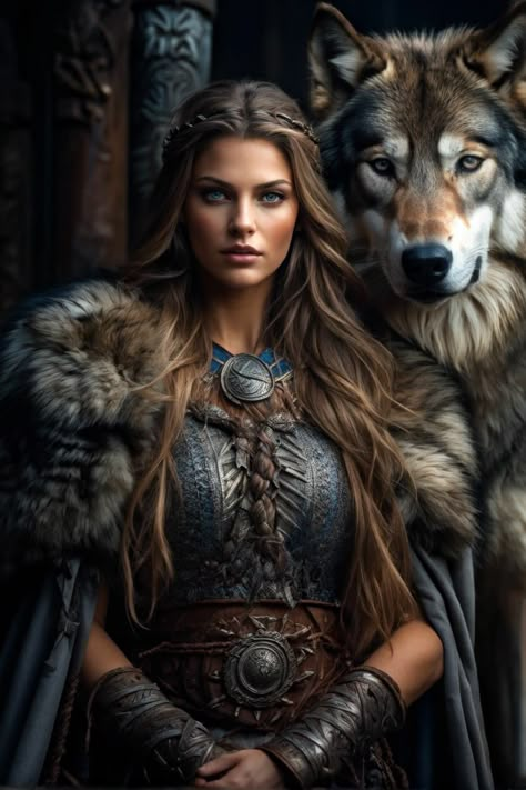 Viking Female Warrior Tattoo, Tattoos For Women Traditional, Wolf Costume Women, Wolf Tattoo For Women, Traditional Wolf Tattoo, Female Wolf, Lone Wolf Tattoo, Wolf Tumbler, Wolf Tattoos For Women