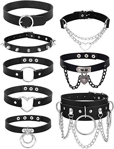 Emo Jewelry, Leather Choker Collars, Gothic Choker, Goth Choker, Women Choker Necklace, Goth Accessories, Edgy Jewelry, Gothic Chokers, Leather Choker Necklace