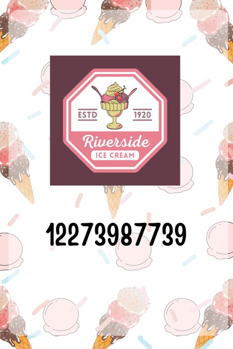 You can use this in your roleplay!! Ice Cream Store, Decals Codes, Code Wallpaper, Bloxburg Decals Codes, Decal Codes, Tropical Smoothie, Bloxburg Decals, Bloxburg Decal Codes, Coastal Town