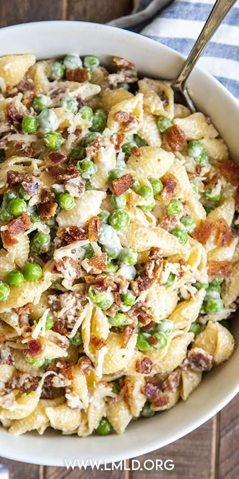 Pasta Salad Peas Cheese, Pasta Salad Recipes Southern, Pasta Salad With Potatoes, Creamy Pasta Salad With Peas And Bacon, Jason’s Deli Pasta Salad Recipe, Spring Cold Pasta Salads, Pasta Salad With Peas Cold, Small Shell Pasta Salad, Health Pasta Salad Recipes