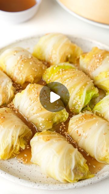 Christian Ou on Instagram: "STEAMED CABBAGE ROLLS: a simple and healthy dish consists of cabbage leaves wrapped around savory filling made with ground meat, vegetables and aromatic seasonings. These cabbage rolls are my version of low carb dumplings without the wrappers. I made my own sauce here, but you can use any storebought dumpling sauce or chili oil.

Ingredients:
Cabbage (about 12-14 leaves)
400g ground pork
2 inch ginger, minced
3 garlic, minced
1 carrot, diced
2 green onion, chopped
2 tbsp soy sauce
1 tbsp cooking wine
1 tbsp oyster sauce
1 tsp sesame oil
1/2 tsp salt
1/2 tsp white pepper

Directions:
1. Remove cabbaage leaevs, one by one, until you have about 12-14 leaves. Lay the leaves down and use a knife to remove part of the tough stem at the bottom.This will make it easier Low Carb Dumplings, Steamed Cabbage Rolls, Steam Cabbage, Steamed Pork Dumplings, Dumpling Sauce, Steamed Cabbage, Asian Meals, Beef Roll, Asian Beef