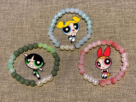 Powerpuff girls bracelet set $30 #graciesfunkyshop #powerpuffgirls #jewelry Power Puff Girl, Girls Bracelet, Power Puff, Puff Girl, Powerpuff Girls, Bracelet Set, Bracelet, Quick Saves