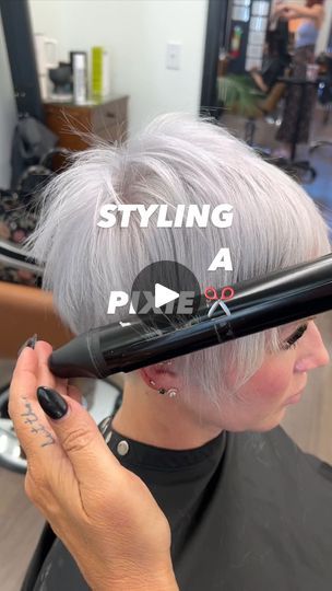 Styling Short Hair Tutorials, Curling A Pixie Haircut, How To Style A Pixie, How To Blow Dry Short Hair, How To Style Short Hair Pixie Tutorials, Styling Short Hair Pixie Tutorials, Framed Face Haircut, Fixing Short Hair, Short Punk Hair