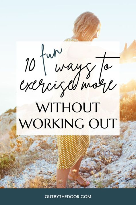 Being active and exercising is key for maintaining physical and mental health. Not everyone though likes or can hit the gym or invest in expensive fitness equipment. If that sounds like you, keep reading to find out 10 ways to exercise more without working out that are fun and family-friendly. Easy Ways To Be Active, How To Enjoy Working Out, Nutrition Brochure, Natural Exercise, Fun Ways To Exercise, Ways To Exercise, Fun Exercises, Be More Active, Brochure Ideas