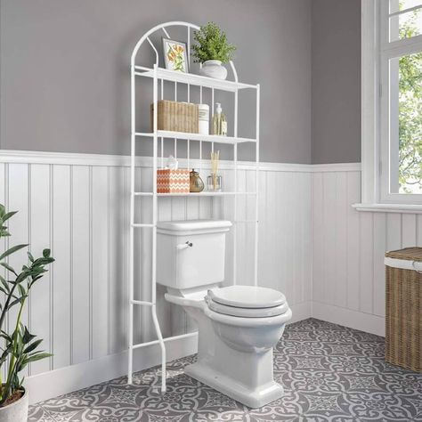 Over The Toilet Storage: 8 Ideas To Increase Bathroom Storage Space Diy Bathroom Storage Ideas, Diy Bathroom Storage, Over Toilet, Toilet Storage, Apartment Bathroom, Diy Bathroom Decor, Bathroom Space, Bathroom Shelves, Space Savers