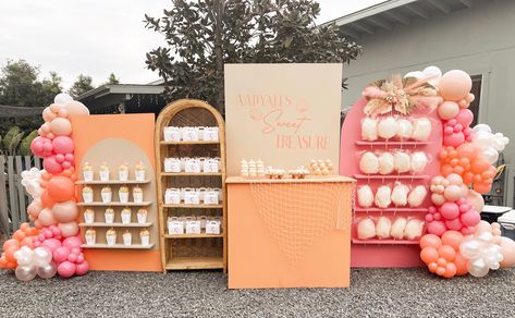 Candy Bar Backdrop Ideas, White Candy Cart With Balloons, Cotton Candy Wall Party, Cotton Candy Backdrop, Cotton Candy Holder Stand, Treat Wall Party, Cotton Candy Vendor Booth, Cotton Candy Display Stand, Cotton Candy Cart Ideas