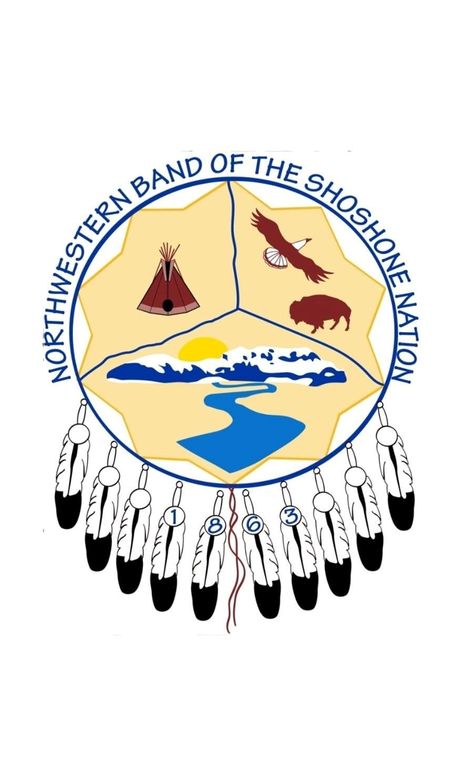 The Northwestern Band of the Shoshone Nation (Shoshoni: So-so-goi) is a federally recognized tribe of Shoshone people, located in Box Elder County, Utah. They are also known as the Northwestern Band of Shoshoni Indians. * 31658KFV Shoshone Tribe, Tribe Symbols, Native American Tattoo Designs, Native American Flag, Native American Tattoo, Box Elder, Indian Tribes, American Flags, Nativity Crafts