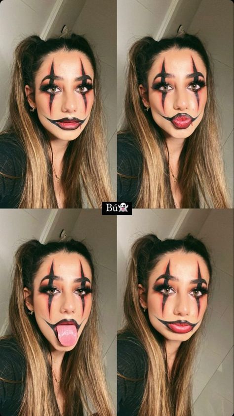 Creepy Clown Makeup, Cute Clown Makeup, Halloween Makeup Clown, Halloweenský Makeup, Holloween Makeup, Scary Clown Makeup, Creepy Halloween Makeup, Cute Halloween Makeup, Carnival Makeup