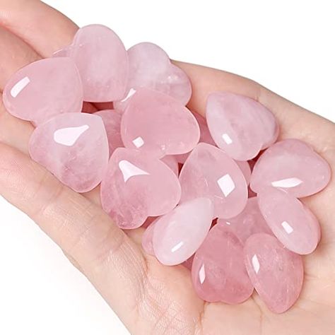 10 PCS 0.8 * 0.8 Inches Thicken Heart Crystals Amethyst Natural Healing Crystal Polished Hearts Carved Stones Rose Quartz Palm Gemstones Reiki Energy Balancing Worry Stone Meditation Love Gift Heart Shaped Rose, Rose Quartz Healing, Energy Balancing, Love Shape, Alternative Therapies, Meditation Crystals, Desired Reality, Rose Quartz Heart, Meditation Stones