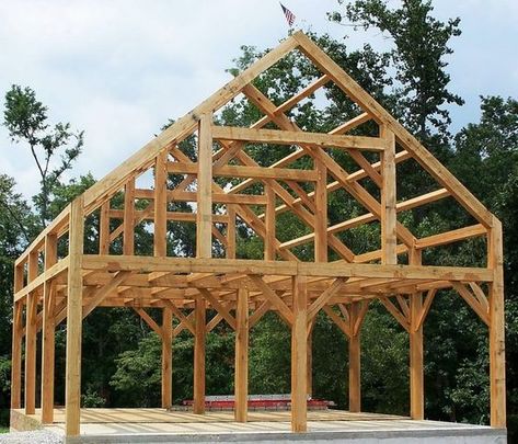 Crossville Tennessee, Timber Frame Plans, Timber Frame Pavilion, Timber Frame Cabin, Timber Frame Joinery, Metal Barn Homes, Timber Frame Barn, Timber Frame Building, Timber Frame House