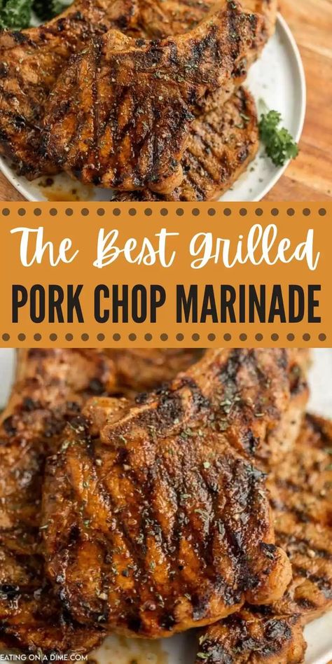 Keto Blackstone, Grilled Pork Chop Marinade, Pork Chops On The Grill, Easy Pork Chop Marinade, Pork Chop Marinade Recipes, Best Grilled Pork Chops, Grilled Pork Chops Marinade, Healthy Pork Chops, Pork Chop Marinade