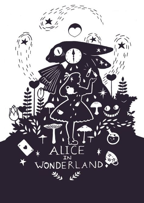 Alice In Wonderland Book Cover, Alice In Wonderland Poster, Tattoo Disney, Alice In Wonderland Artwork, Alice In Wonderland Illustrations, Wonderland Artwork, Alice In Wonderland Aesthetic, Alice In Wonderland Book, Ebook Cover Design