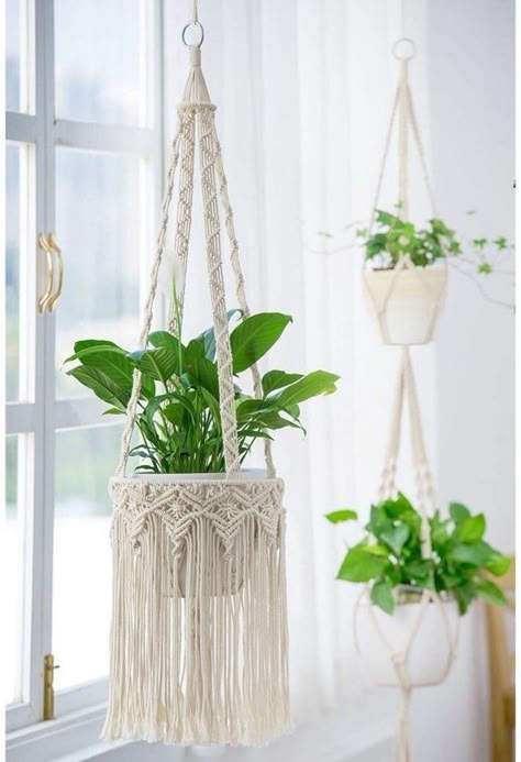 Pola Macrame, Macrame Hanging Planter, Macrame Plant Hanger Patterns, Macrame Planter, Hanging Planters Indoor, Smart Tiles, Hanging Plant Holder, Diy Macrame Plant Hanger, Hanging Plants Indoor