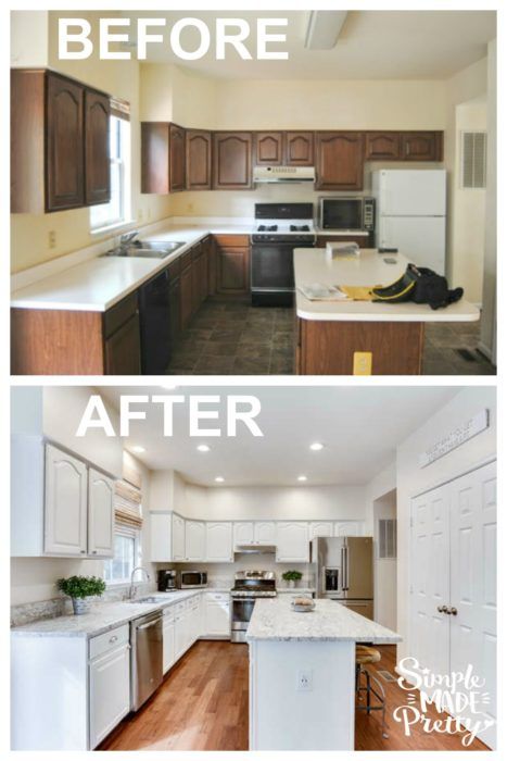 12 Before & After Pictures That'll Inspire You to Buy a Fixer Upper (2020) Older House Renovation Ideas, House Renovation Aesthetic, Inspire Pictures, 1970s House Renovation, Update Bathroom, Update Kitchen, Update Kitchen Cabinets, Color Tiles, Fixer Upper Kitchen