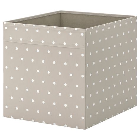 DRÖNA Box - beige, dotted - IKEA Flysta Shelf, Microwave Carts, Kallax Insert, Kallax Shelf Unit, Kallax Shelving Unit, Conservatory Roof, Kallax Shelf, King Bedding, Door White