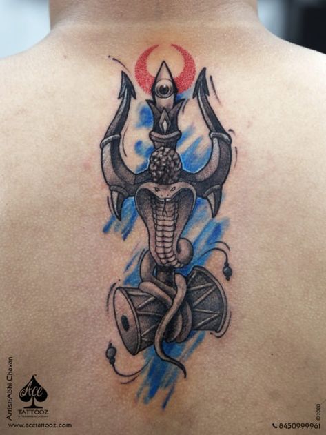 Trishul With Snake Tattoo Designs, Mahakal Shiva Tattoo Design, Shiv Tattoo For Men On Hand, Trisula Tattoo, Trisula Tattoo Design, Bajrangbali Tattoo, Shiva Trishul Tattoo, Shivji Tattoo, Lord Shiva Tattoo Design