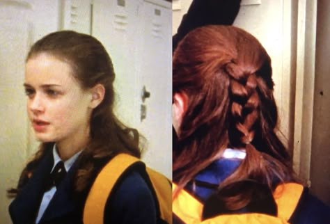 Gilmore Hairstyles, Rory Gilmore School Hairstyles, Gilmore Girl Hairstyles, Chilton Rory Hairstyles, Boarding School Hairstyles, Rory Gilmore Braids, Hairstyles Rory Gilmore, Rory Gilmore Inspired Nails, Rory Gilmore Ponytail