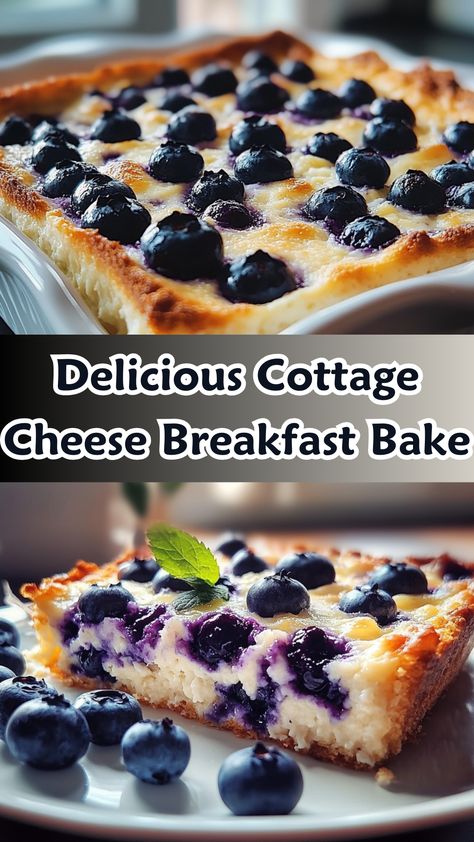 Blueberry Cottage Cheese, Cottage Cheese Breakfast, Cheese Breakfast, Breakfast Brunch Ideas, Breakfast Bake, Hearty Breakfast, Brunch Ideas, Easy Food To Make, Cottage Cheese