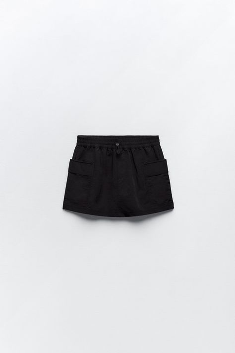 Dark Khaki, Zara United States, Lebanon, Patch Pocket, Mid Rise, Zara, United States, Elastic, Skirt