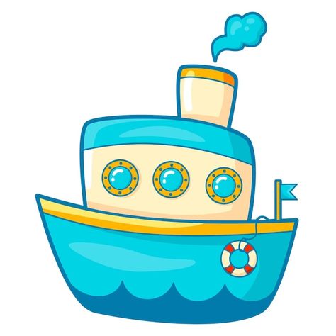 Cute ship cartoon. ship clipart illustra... | Premium Vector #Freepik #vector #kids-toys #cute-kids #toys #cute-cartoon Cartoon Ship Drawing, Ship Cartoon Drawing, Ship Drawing For Kids, Ship Clip Art, Transportation Birthday Theme, Boat Clipart, Ship Clipart, Ship Illustration