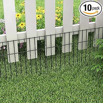 No Dig Fence Animal Barrier Fence 24"x14" Underground Decorative Garden Fence Ground Stakes with 1.3 inch Spike Spacing for Cat Dog Rabbits Critters Under Fences for Patio Graden Yard Outdoor 10 Pack Under Fence Gap Ideas For Dogs, Bottom Of Fence Gap Ideas, No Dig Fence, Pet Fence Ideas, Fencing Off Garden From Dogs, Prevent Dogs From Digging Under Fence, How To Keep Dogs From Digging Out Fence, How To Keep Dogs From Jumping The Fence, Dog Proof Fence