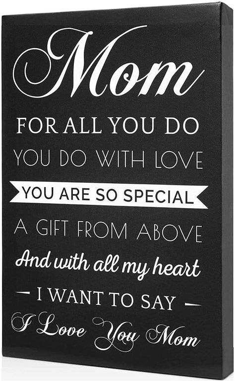 Check out this Canvas Wall Art for Mom on Amazon for Just $14.99 + FREE One-Day Shipping w/PRIME! This would make an amazing Mother's Day Gift! https://amzn.to/3v7Hv2n #mothersday #gift Meaningful Mom Gifts, Cupcake Liner Flowers, Light Autumn, Meaningful Poems, Diy Mother's Day, Art Mom, Love You To Pieces, Penny Pincher, Best Mothers Day Gifts