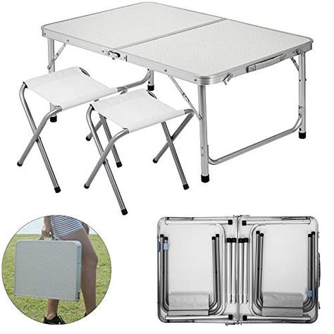 Office Garden Outdoor, Table With 2 Chairs, Camping Picnic Table, Truss Design, Fold Out Table, Roof Truss Design, Folding Camping Table, Folding Picnic Table, Portable Chair