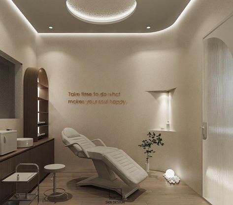 Esthetician Office Aesthetic, Aesthetic Spa Waiting Room, Consultation Room Design Medical, Lash Artist Room Set Up, Aesthetician Clinic Design, Boutique Spa Interior, Salon Lobby Decor, Laser Studio Design, Neutral Spa Aesthetic