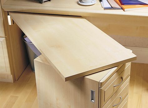 Slide out desk spaces mean you can enjoy a study and spare bedroom all in one Pull Out Shelf Desk, Roll Out Desk Extension, Malm Desk Pull Out, Pullout Desk Top Attachment, Desk With Pullout Keyboard, Slide Out Desk, Expandable Desk, Desk Spaces, Fold Out Desk