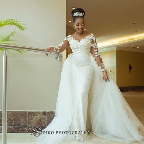 Wedding Dresses Elegant Classy, Wedding Dresses For Curvy Women, Latest Wedding Gowns, Nigerian Wedding Dress, African Wedding Attire, Stylish Wedding Dresses, African Wedding Dress, Fancy Wedding Dresses, African Lace Dresses