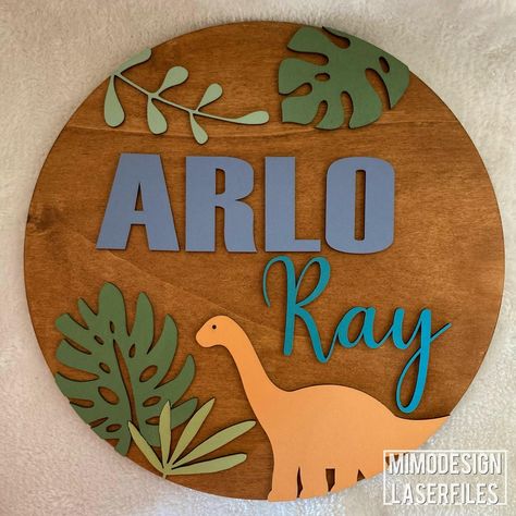 Dinosaur Name / Nursery Sign / Door Hanger Dinosaur Wood Sign, Dinosaur Door Hanger, Dinosaur Name Sign, Name Nursery Sign, Door Hanger Baby, Star Wars Onesie, Dinosaur Name, Baby Door Hangers, Baby Bells