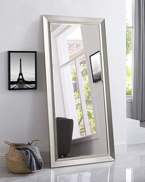 Huge Floor Mirror, Silver Floor Mirror, Mirrors For Bedroom, Bevel Mirror, Huge Mirror, Floor Length Mirror, Long Mirror, Tall Mirror, Full Length Floor Mirror